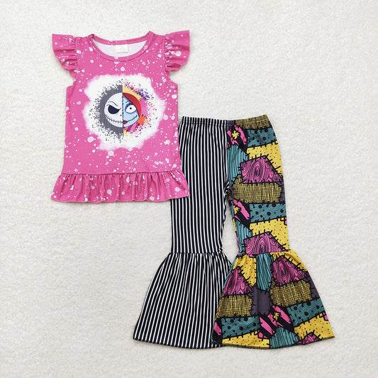 Baby Girls Halloween Nightmare Tee Top Bell Pants Clothes Sets