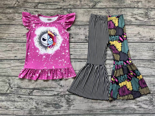 Baby Girls Halloween Nightmare Tee Top Bell Pants Clothes Sets