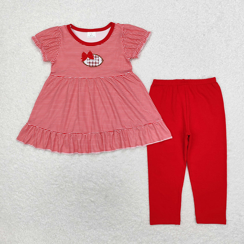 Baby Girls Stripes Football Sibling Tunic Legging Clothes Sets