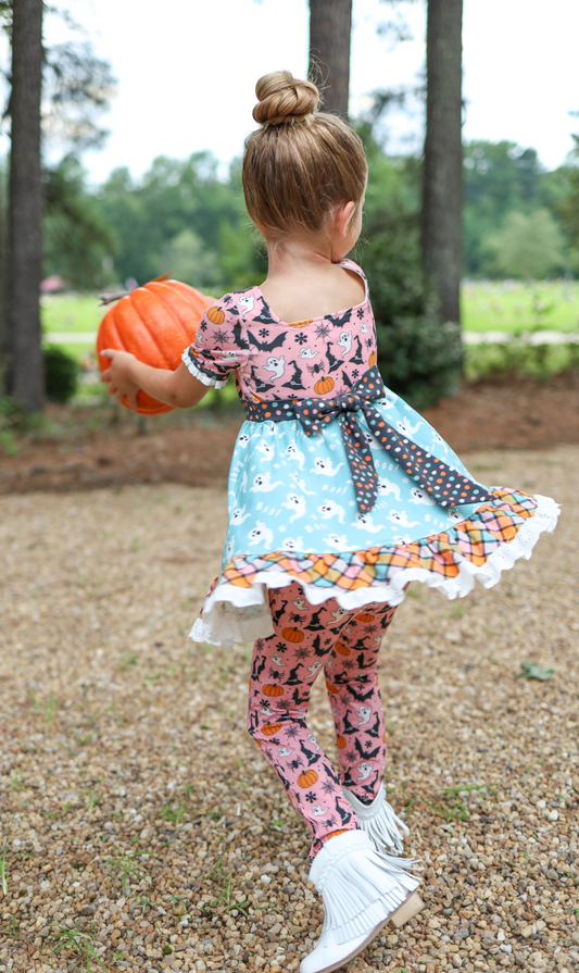 Baby Girls Halloween Ghost Tunic Legging Outfits Sets Preorder