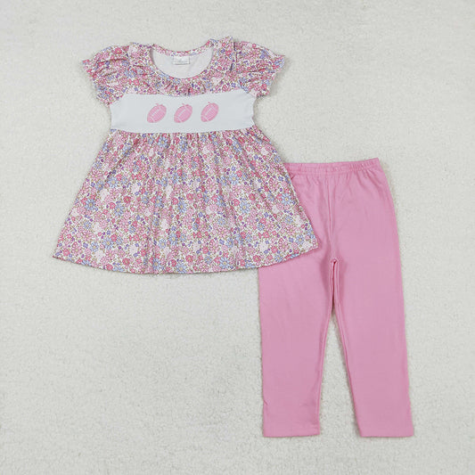 Baby Kids Girls Football Pink Tunic Legging Clothes Sets