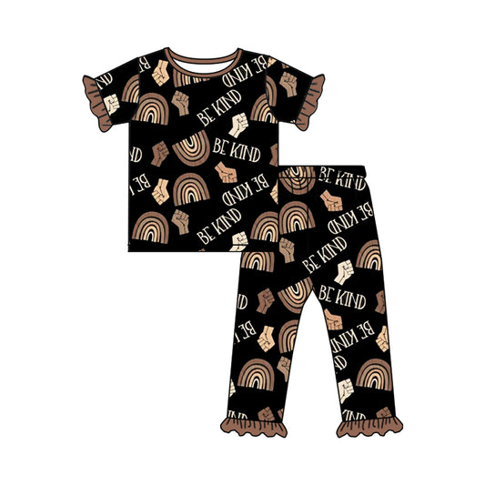 Baby Girls Black History Be Kind Top Pants Pajamas Clothes Sets Preorder