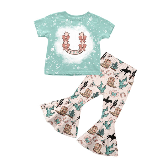 Baby Girls Western Boots Rodeo Shirts Bell Pants Preorder