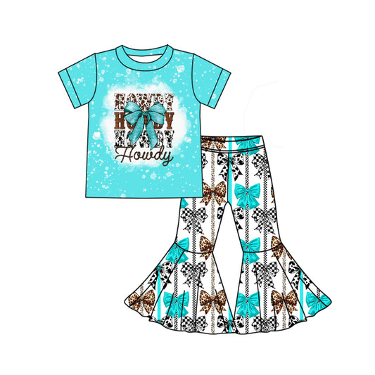Baby Girls Western Howdy Bows Shirts Bell Pants Preorder