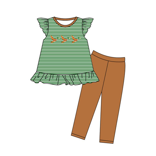 Baby Girls Stripe Ducks Tunic Leggings Clothes Sets Preorder