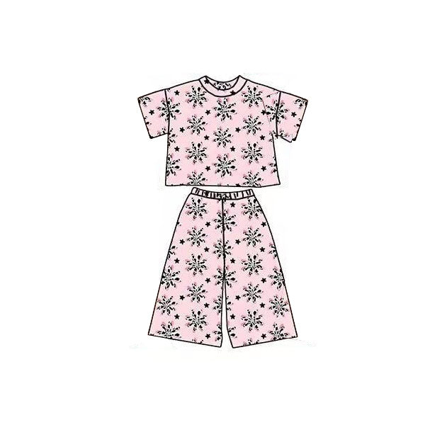 Baby Girls Stars Snowflakes Top Flare Pants Clothes Sets Preorder
