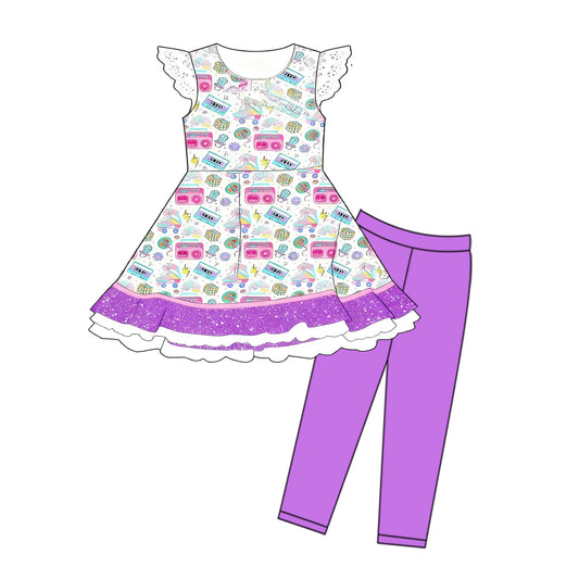 Baby Girls Music CD Tunic Leggings Clothes Sets Preorder