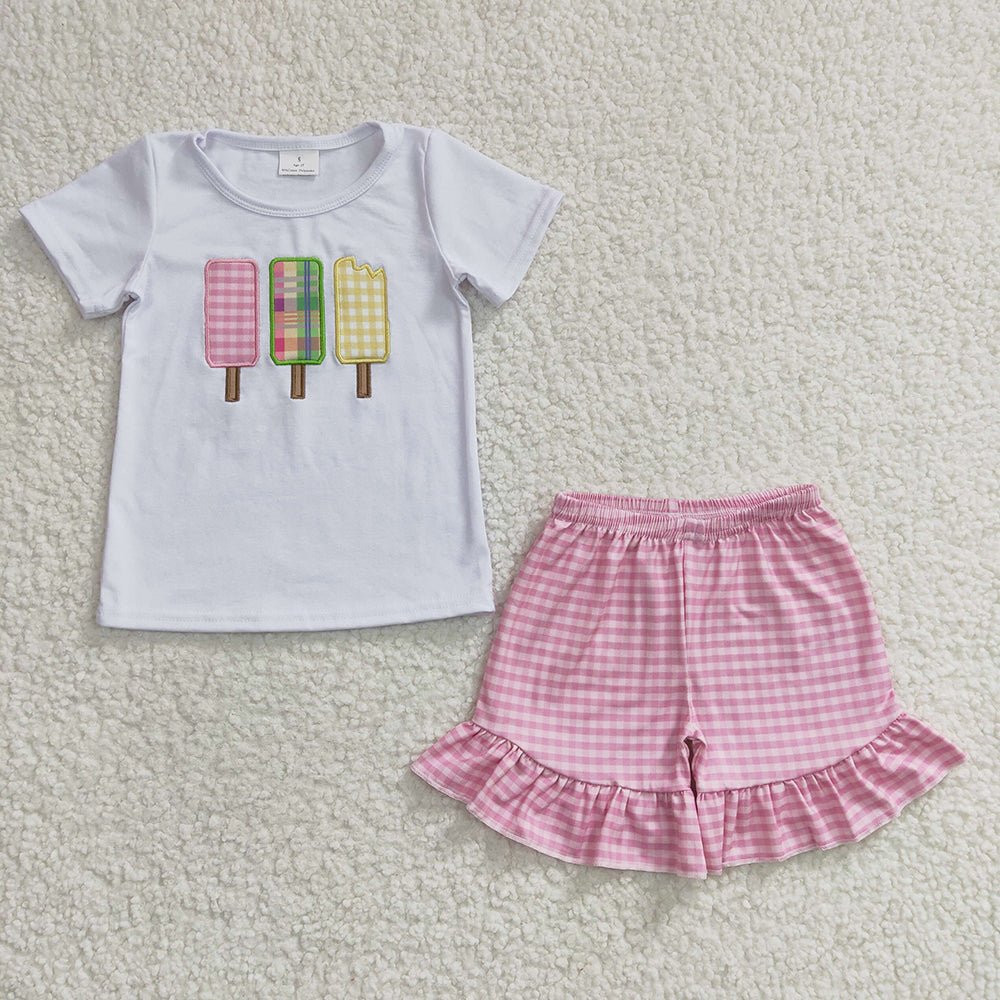 Sibling Boys Baby Girls Summer Popsicle Shorts Sets