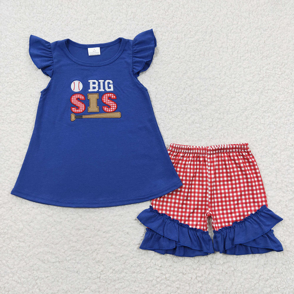 Sibling Sister Brother Girls Baby Boys Baseball Summer Outfits Suits