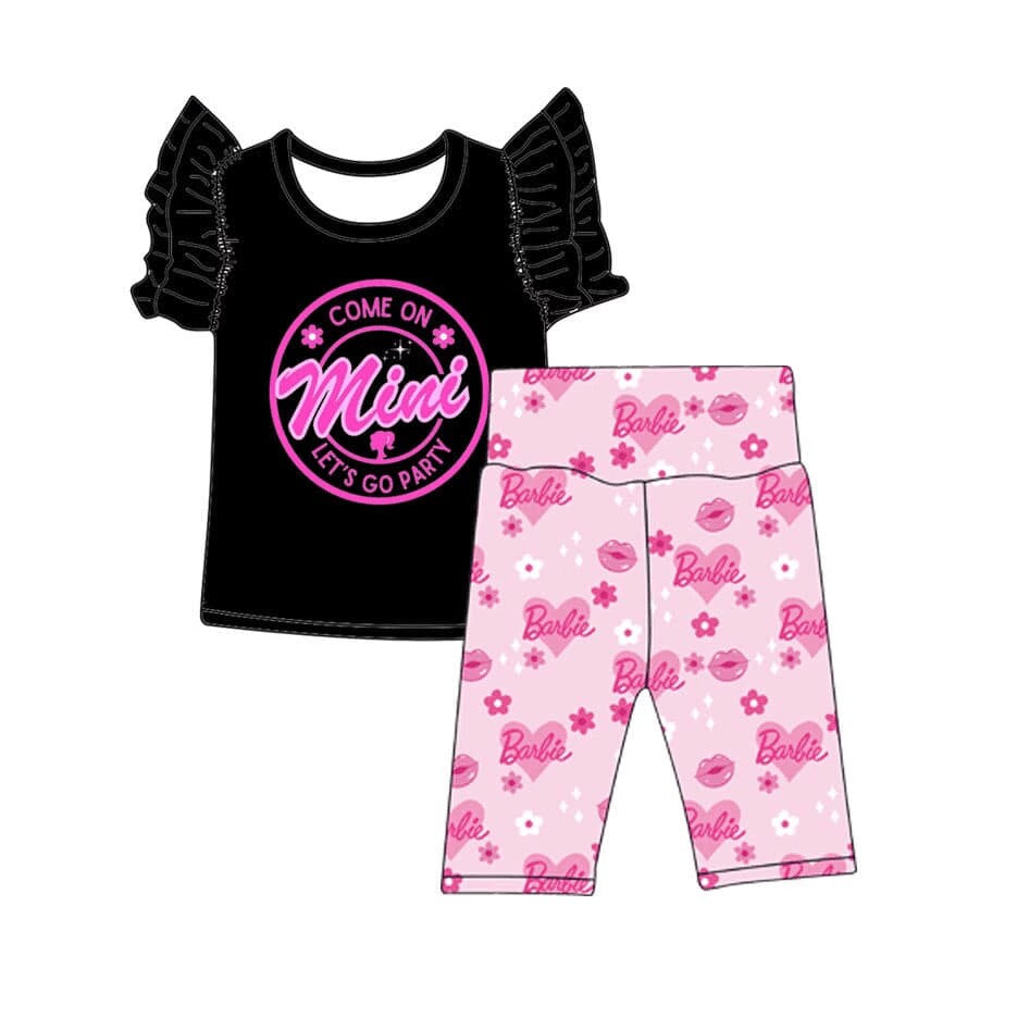 Baby Girls Black Doll Shorts Clothes Sets preorder