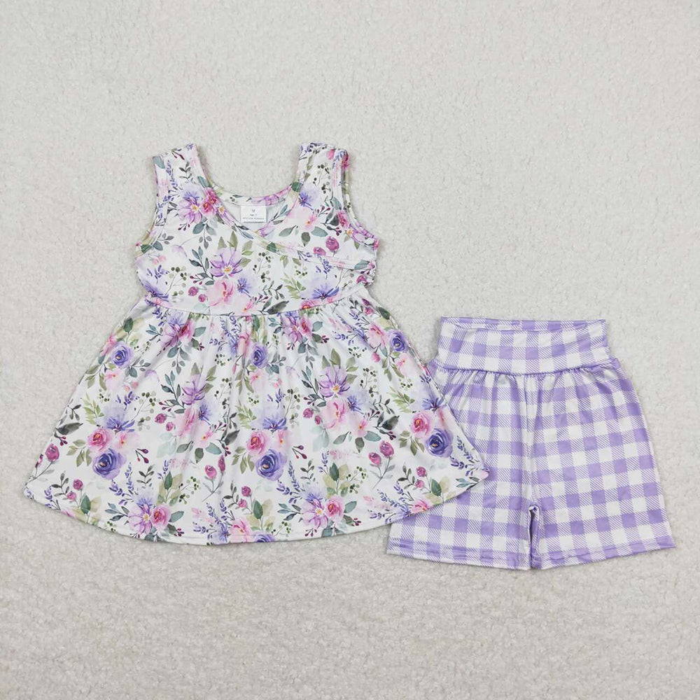 Sibling Baby Girls Summer Tunic Top Shorts Clothes Sets