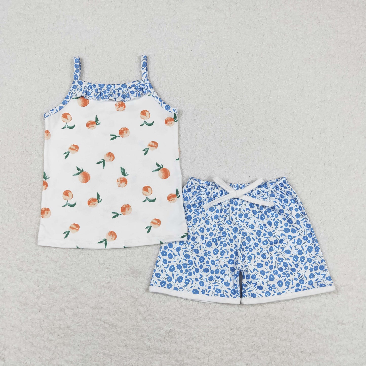 Sibling Baby Girls Straps Floral Top Shorts Summer Clothes Sets