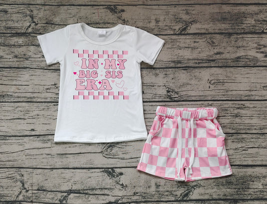 Baby Girls In My Big Sis Era Top Pockets Summer Clothes Sets