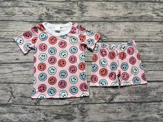 Baby Girls Smile Shirt Shorts Pajamas Clothes Sets