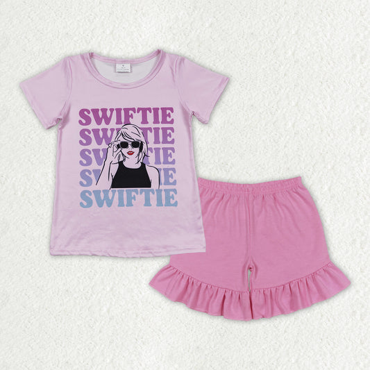 Baby Girls Summer Singer Shirt Top Ruffle Shorts Clothes Sets