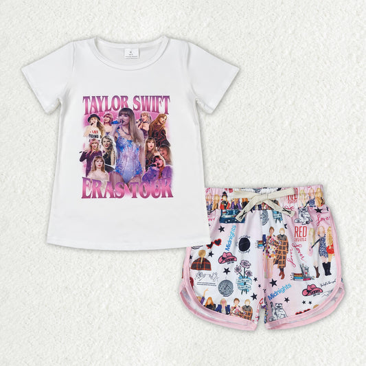 Baby Girls Concert Singer Short Sleeve Top Shorts Clothes Sets