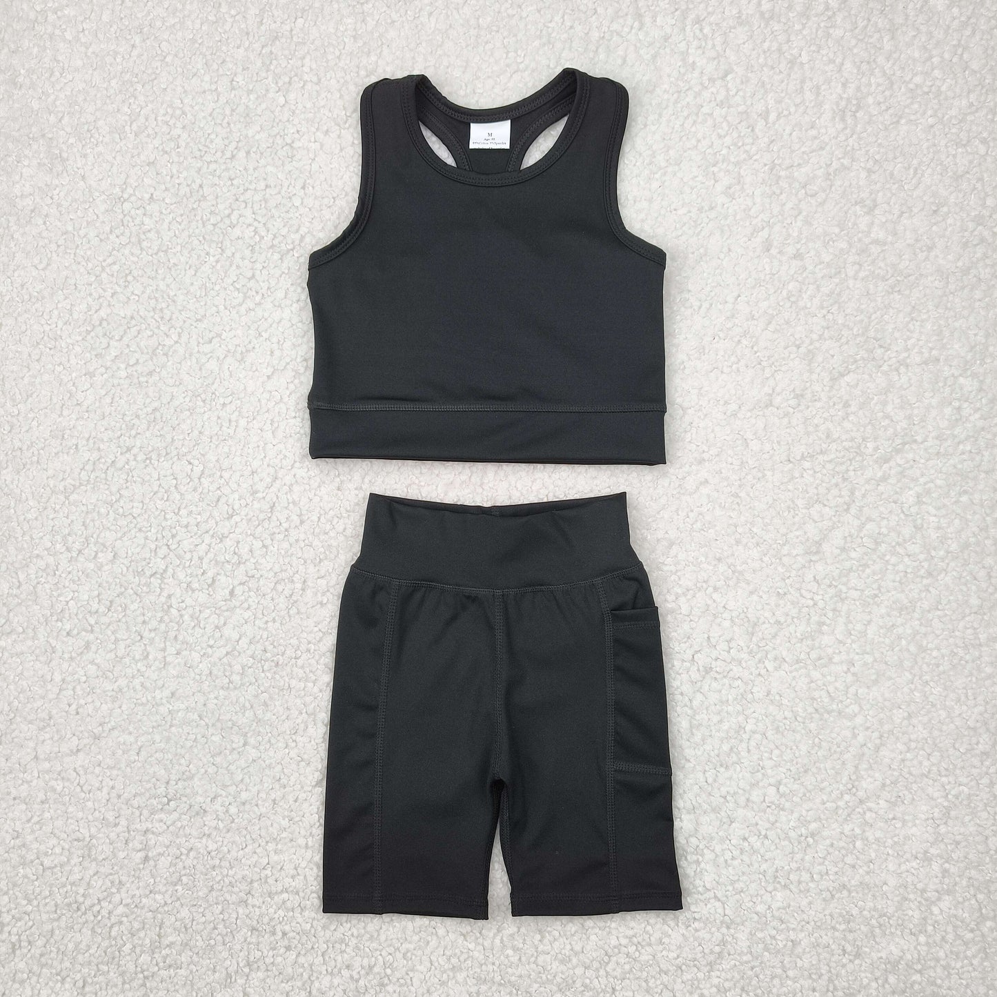 Sibling Baby Girls 6 Style Black Athletic Active Wear Work Out Dresses Set