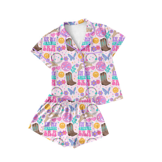 Adult Women Boots Butterfly Singer Buttons Tops Shorts Pajamas Preorder