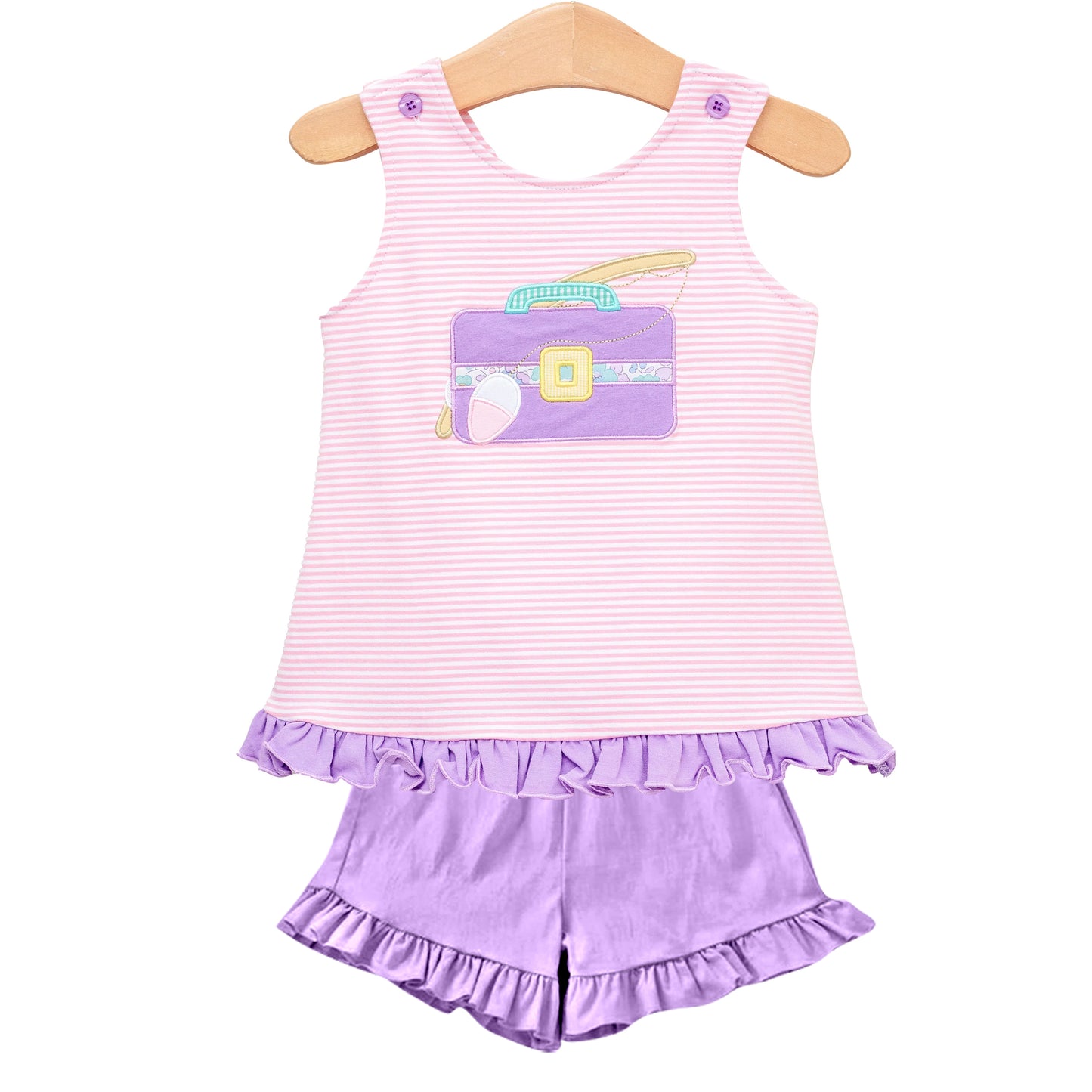 Baby Girls Fishing Box Tunic Ruffle Shorts Sets Preorder