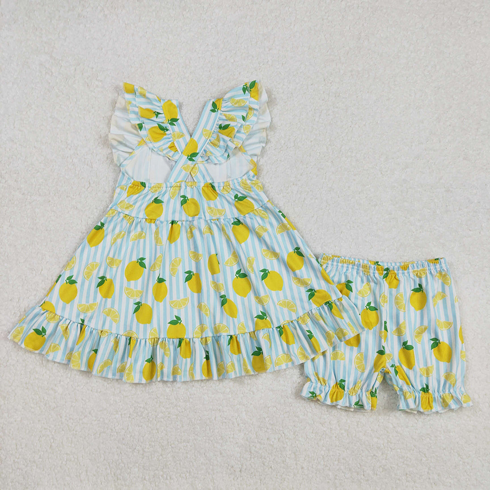 Baby Girls Mama's Main Squeeze Tunic Lemon Shorts Sets