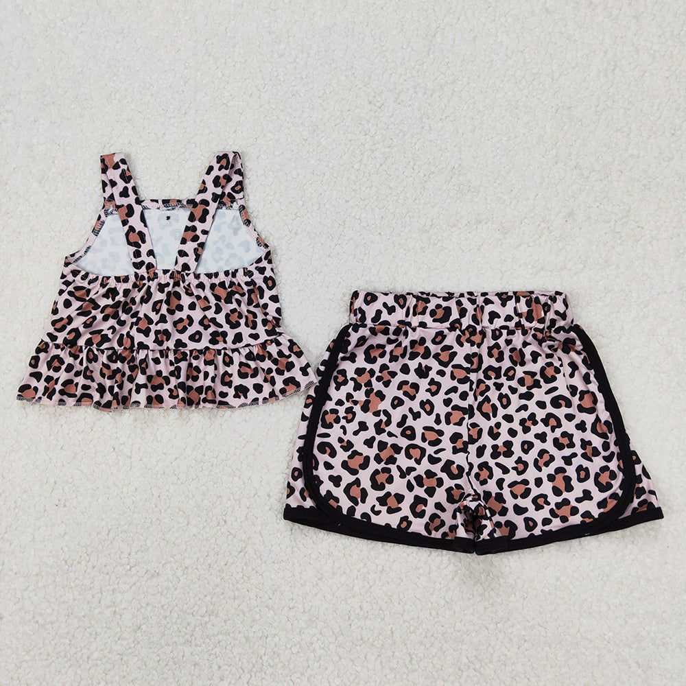 Sibling Baby Girls Summer Straps Top Shorts Clothes Sets