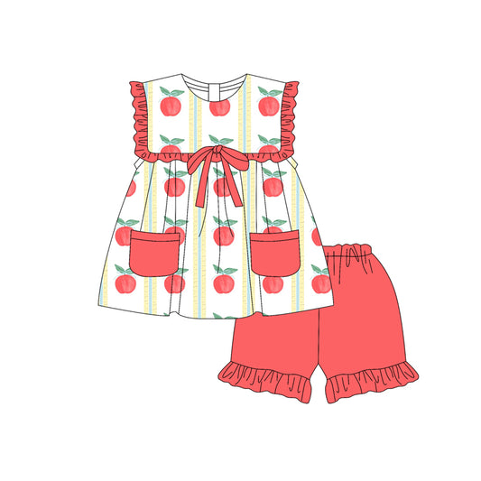 Baby Girls Peaches Pockets Tunic Ruffle Short Set Preorder