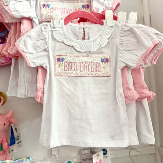 Preorder moq 5 Baby Girls Short Birthday Girl Top Ruffle Short Set