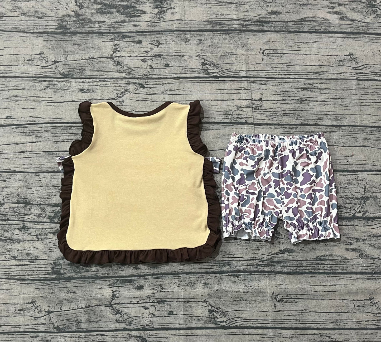 Embroidery Jesus Loves This Country Girls Bows Top Ruffle Shorts Clothes Sets