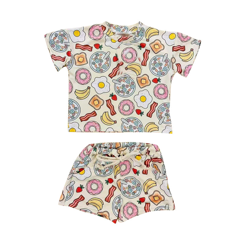 Baby Girls Eggs Donuts Pockets Shorts Clothes Sets Preorder