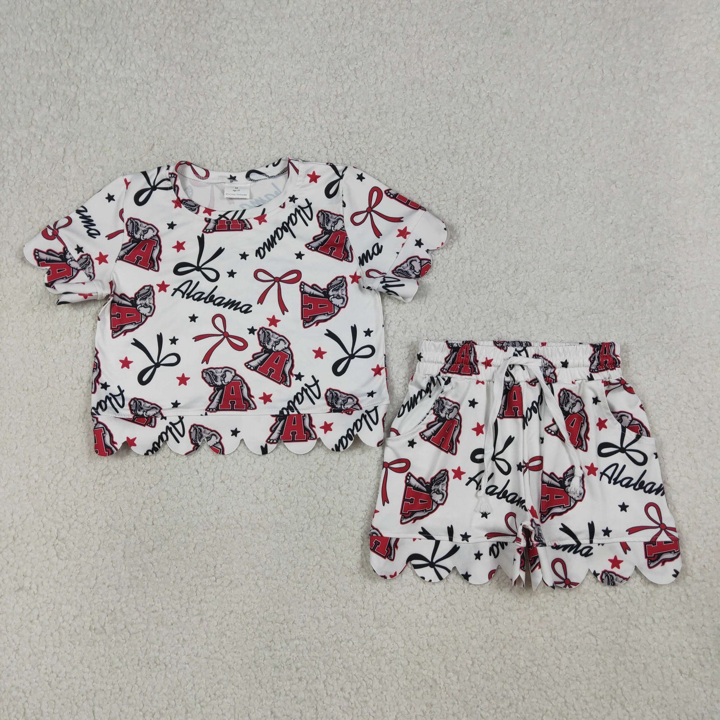 Sibling Baby Boys Girls Alabama Team Polo Shirt Butterfly Short Yoga Active Strap Knee Length Dresses