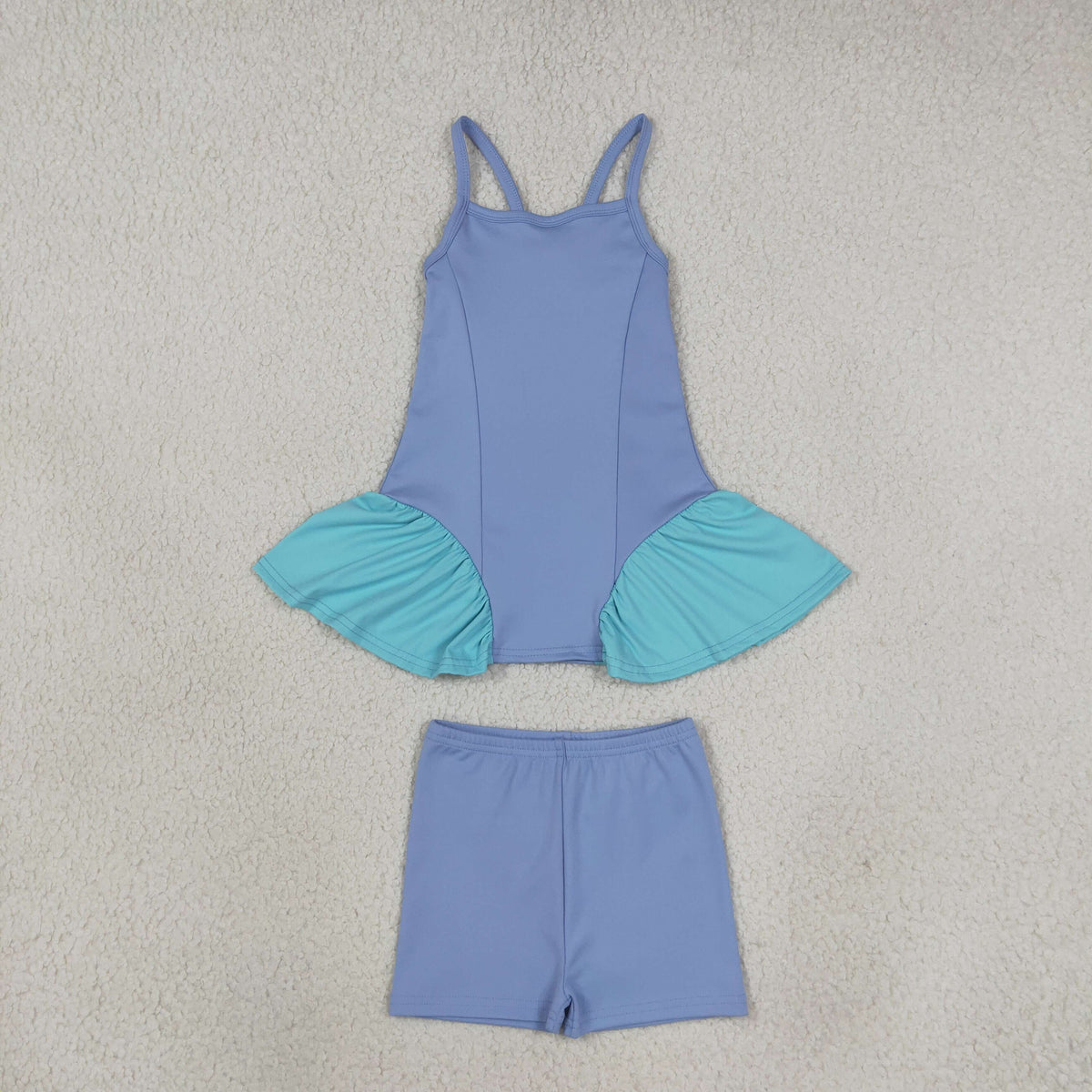 Sibling Baby Girls Strap Dress Tunic Shorts Yoga Active Clothes Sets