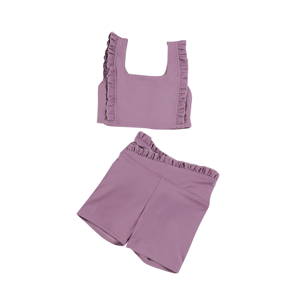 Baby Girls Hot Pink Sleeveless Vest Top Short Yoga Active Clothes Sets Preorder