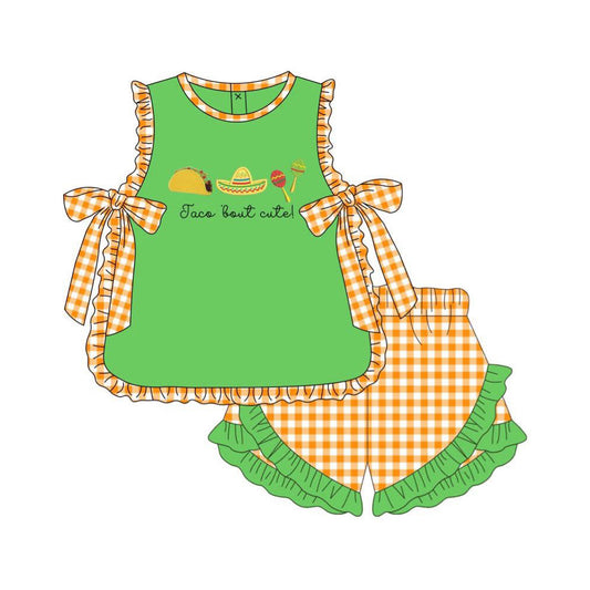 Baby Girls Jaco Bout Cute Candy Tunic Ruffle Short Clothes Set Preorder