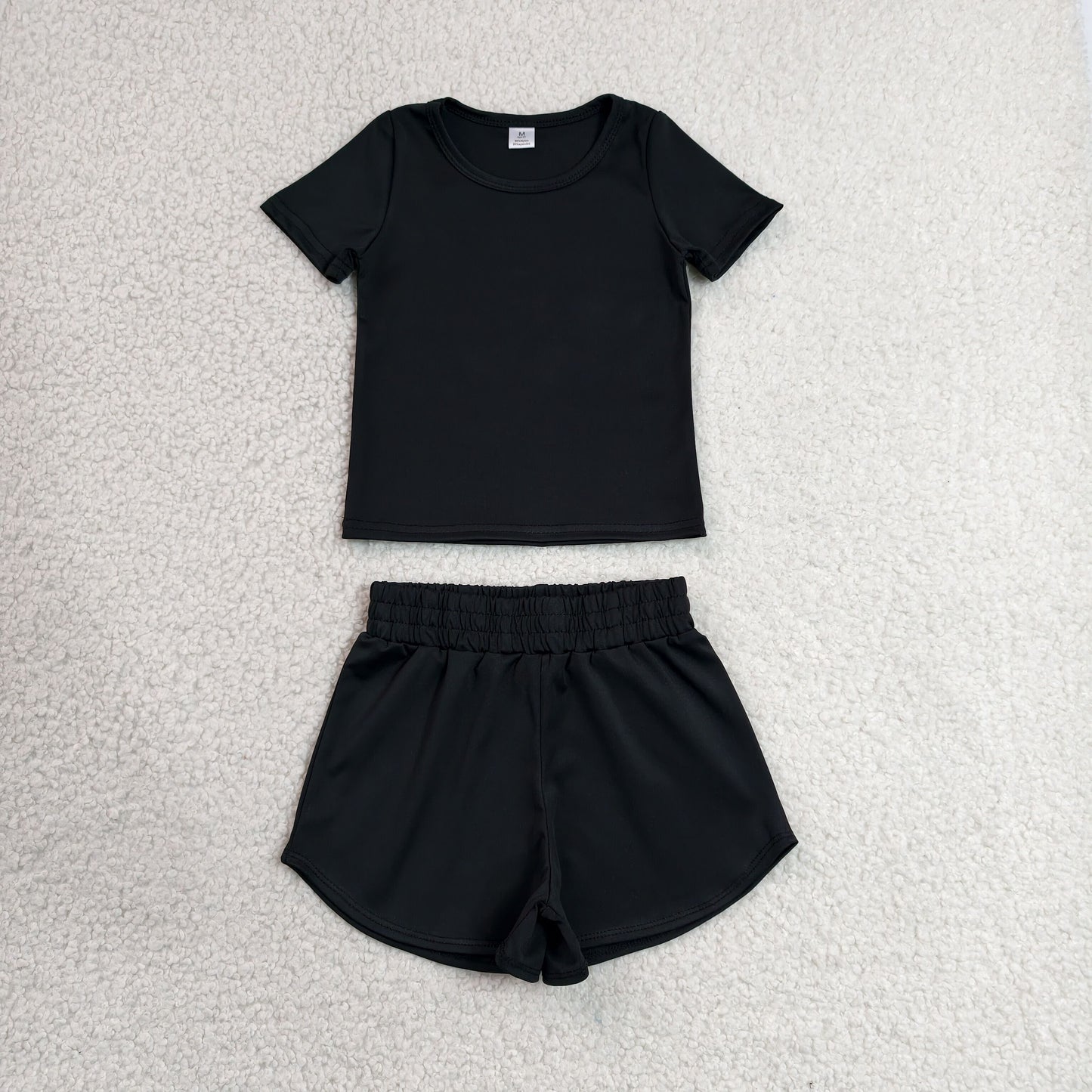 Sibling Baby Girls Colorful Short Sleeve Shirt Top Sport Short Yoga Active Clothes Sets
