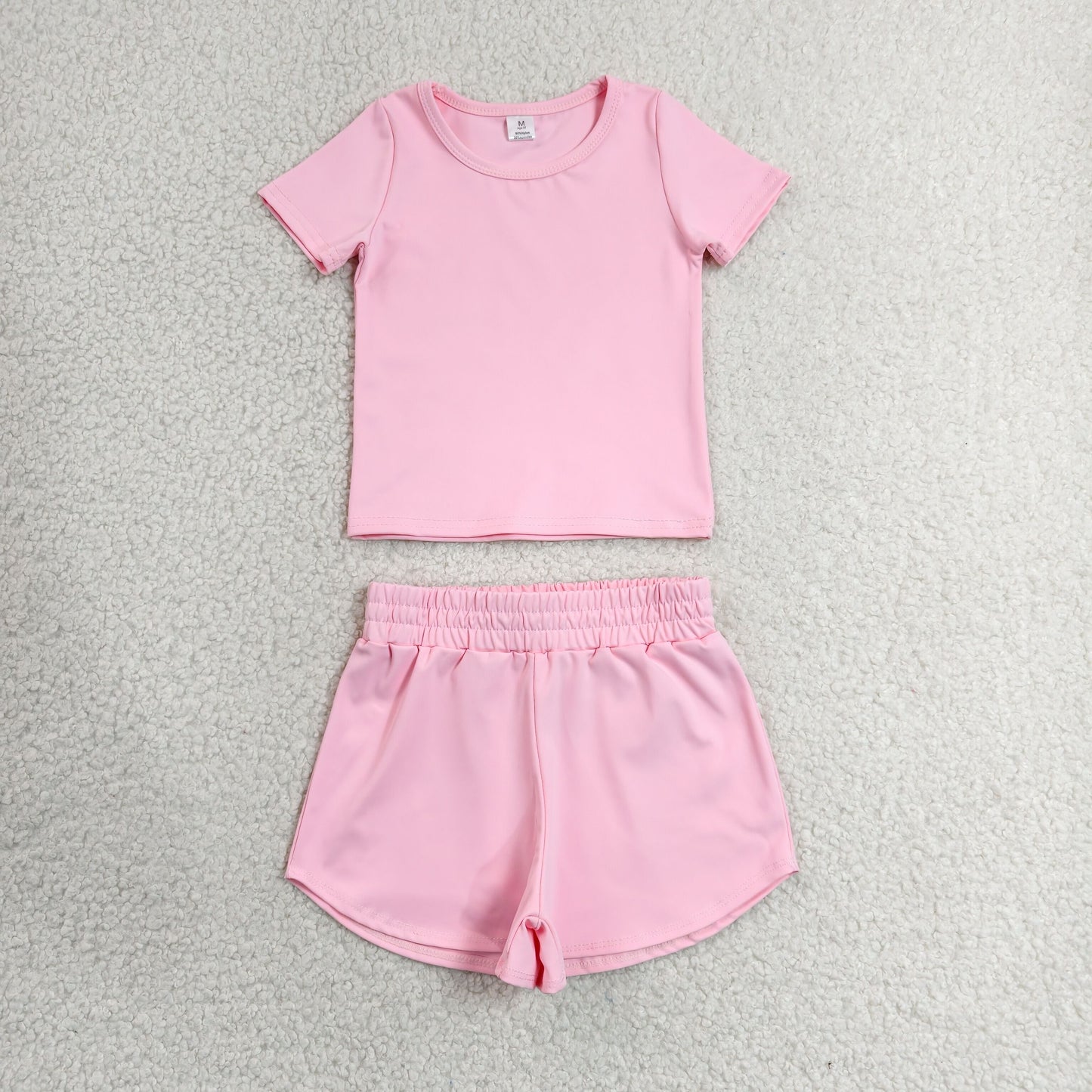 Sibling Baby Girls Colorful Short Sleeve Shirt Top Sport Short Yoga Active Clothes Sets