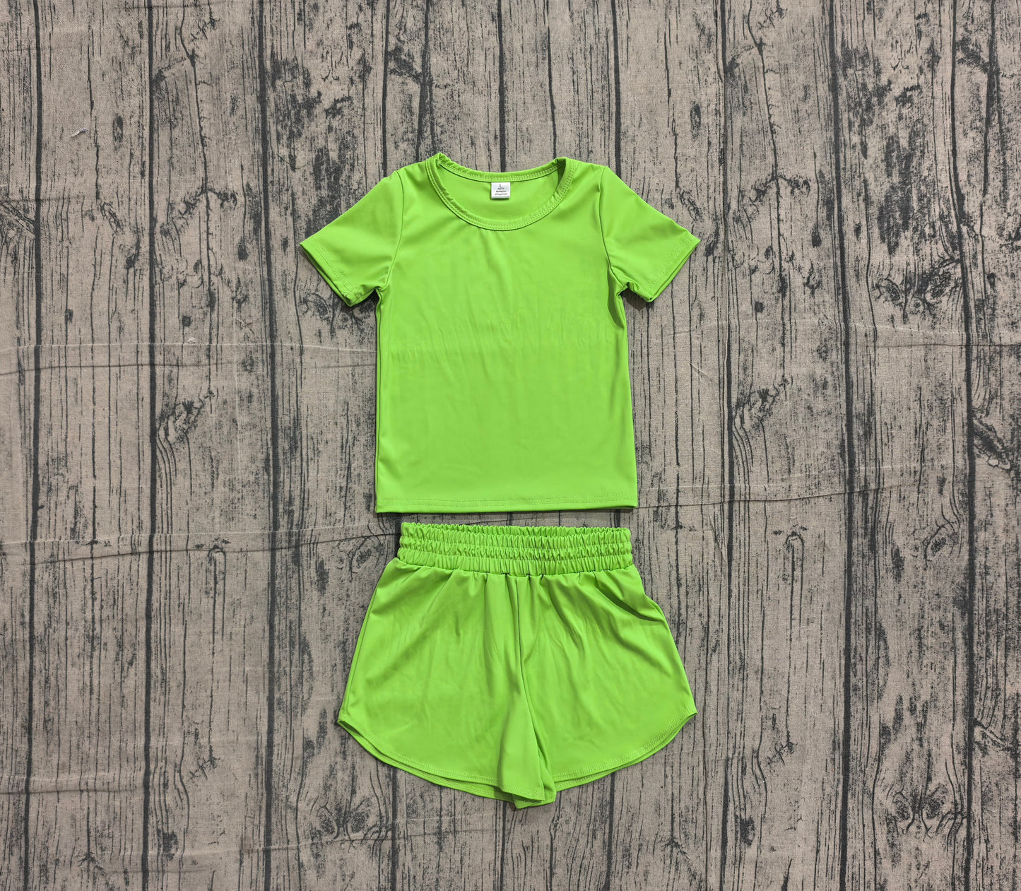 Baby Girls Green Short Sleeve Top Sport Short Yoga Active Clothes Sets Preorder
