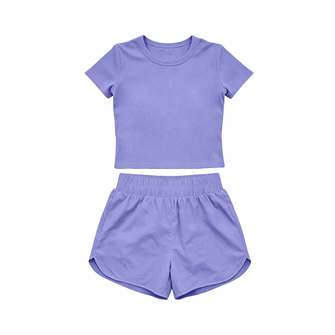 Baby Girls Purple Short Sleeve Top Sport Short Yoga Active Clothes Sets Preorder