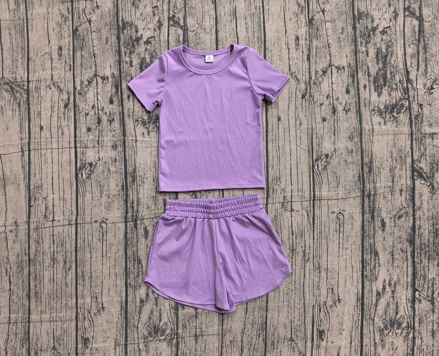 Baby Girls Purple Short Sleeve Top Sport Short Yoga Active Clothes Sets Preorder