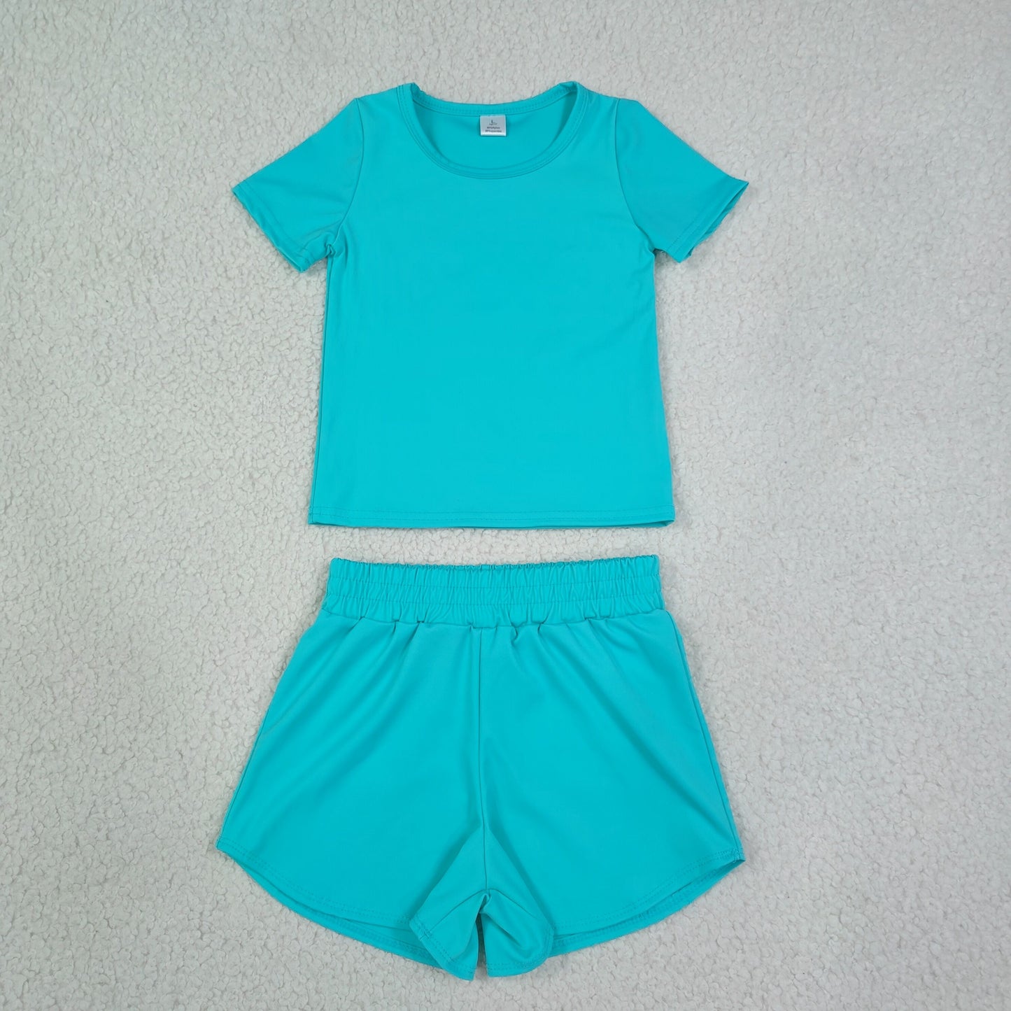 Sibling Baby Girls Colorful Short Sleeve Shirt Top Sport Short Yoga Active Clothes Sets