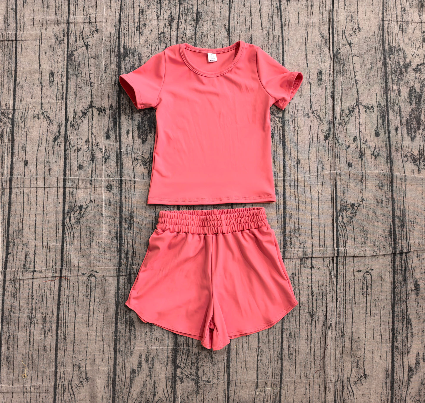 Baby Girls Pink Short Sleeve Top Sport Short Yoga Active Clothes Sets Preorder