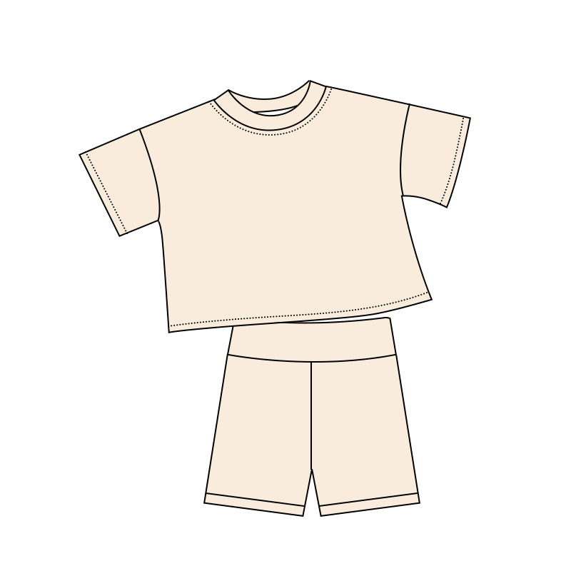 Baby Girls Yellow Short Sleeve Top Short Slouchy Clothes Sets Preorder
