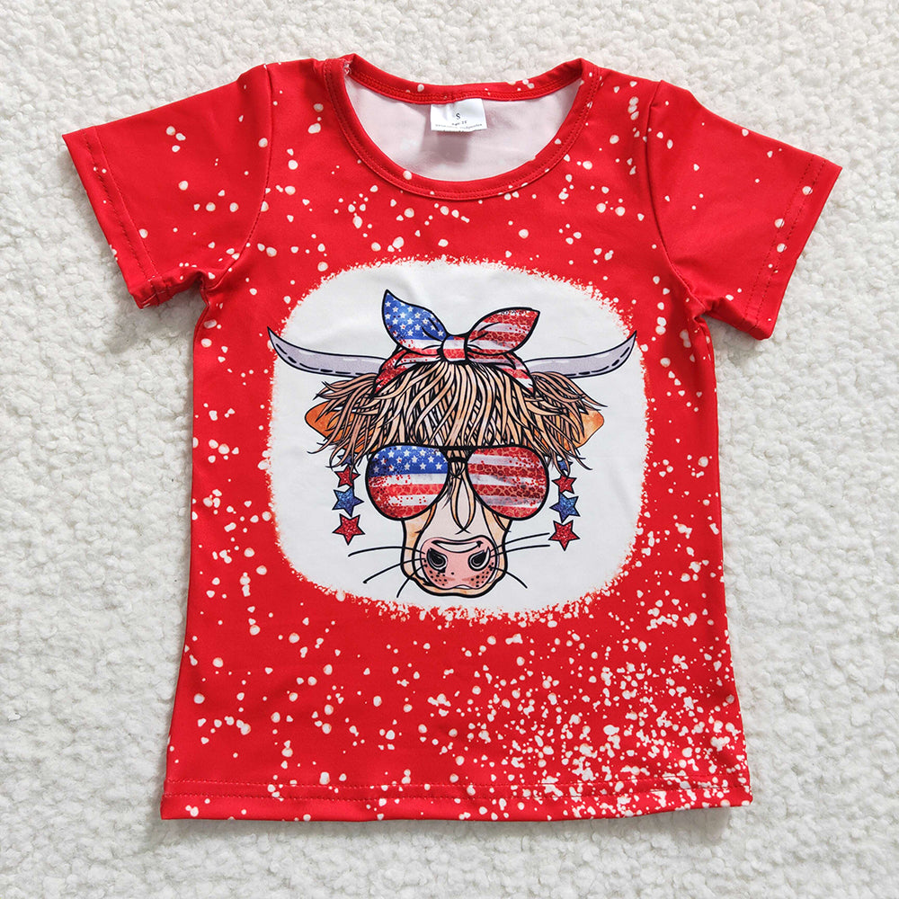 Sibling Baby Boys Short Sleeve Flags Stars 4th of July T-shirts Tops