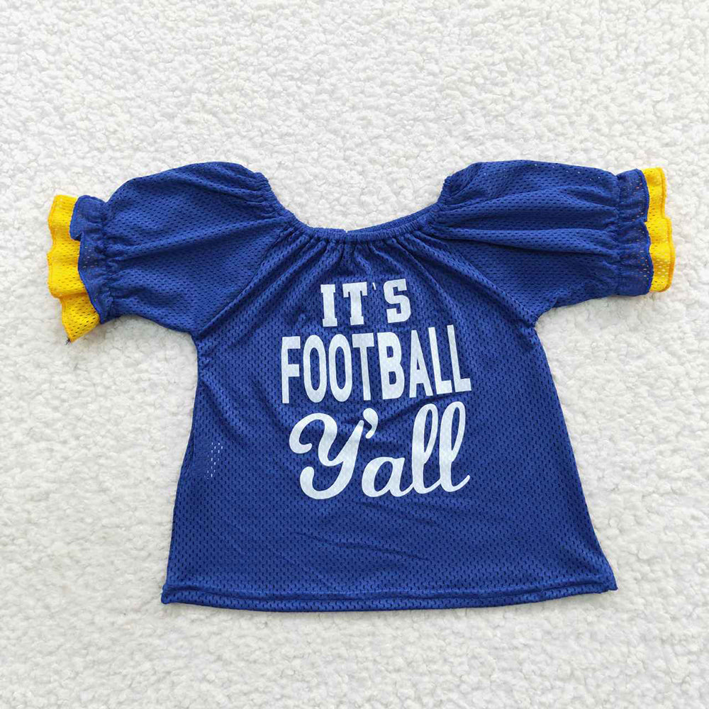 Sibling Baby Girls Team Sports Football Jersey Shirts Tops