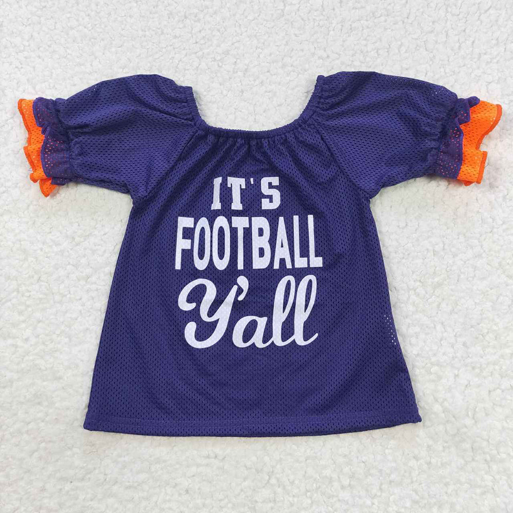 Sibling Baby Girls Team Sports Football Jersey Shirts Tops