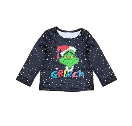 Baby Girls Black Christmas Frog Polka Dots Shirts Tops preorder