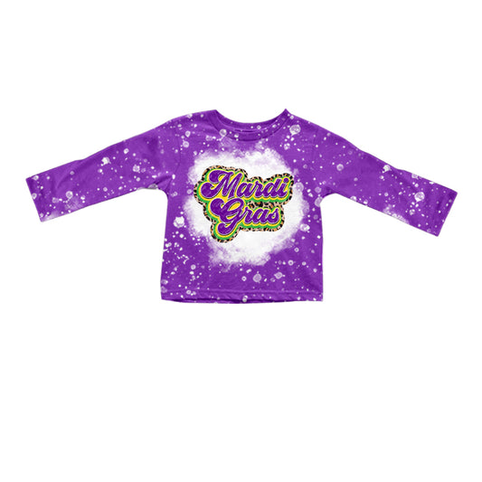 Baby Girls Mardi Gras Purple Long Sleeve Shirts Tops preorder