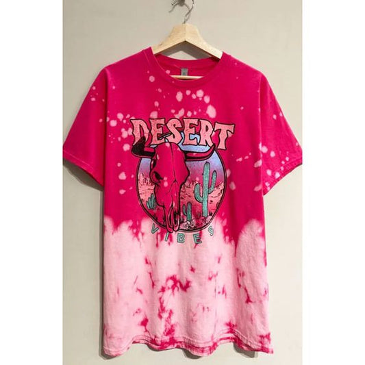 Adult Women Western Desert Short Sleeve Cow Skull Cactus Shirts Tops Preorder