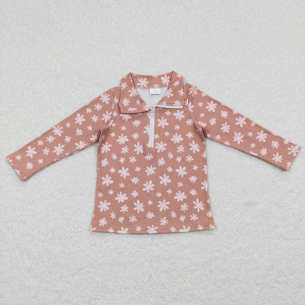 Baby Girls Kids Boutique Long Sleeve Zip Pullovers Tops