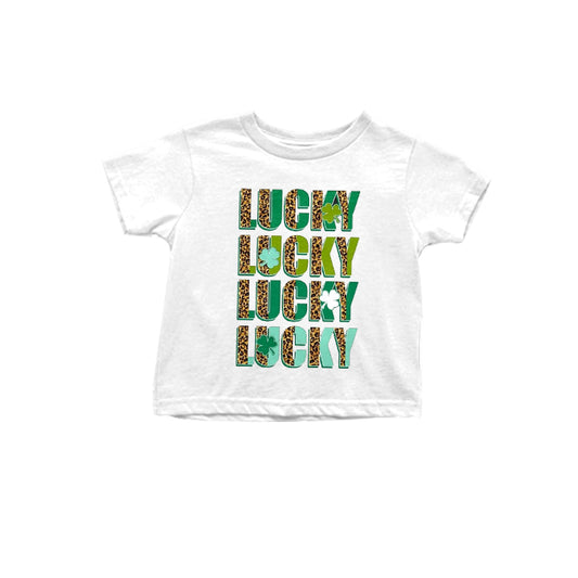 Baby Girls St Patrick Day Lucky Short Sleeve Tee Shirts Tops preorder