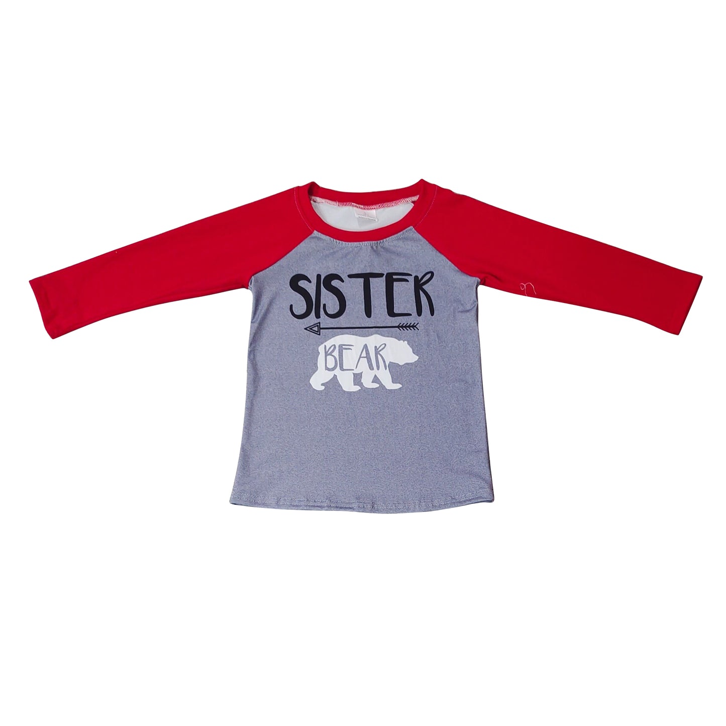 Baby Girls Sister Bear Long Sleeve Christmas Tee Shirts Tops